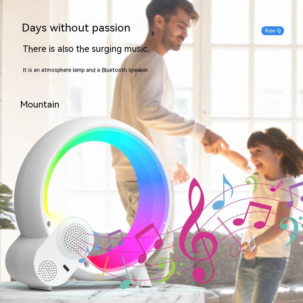 Creative Q Light Analog Sunrise Digital Display Alarm Clock Bluetooth Audio Intelligent Wake-up Q Colorful Atmosphere Light A&S Collection