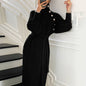 French style with coat under sweater long over the knee knit dress women A&S Collection
