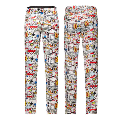 Stylish suit featuring a modern English letter print, perfect for hosts and performances. This trendy costume exudes confidence and sophistication. A&S Collection