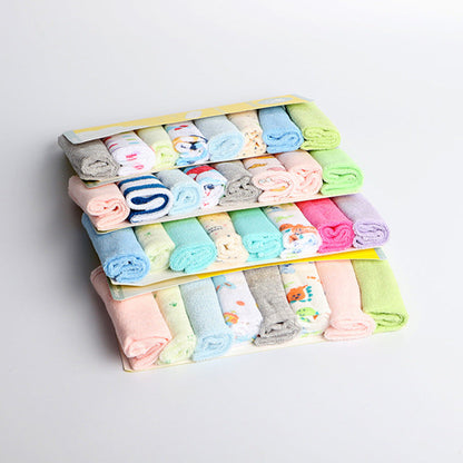 Cross-border small square towel baby drool towel small towel baby small handkerchief feeding towel 8 strips pack A&S Collection