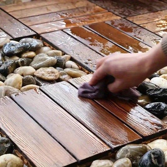 Decoration Of Household Splicing Solid Wood Flooring, Terrace, Courtyard, Outdoor Ground, Balcony Renovation, Solid Wood Floorin A&S Collection