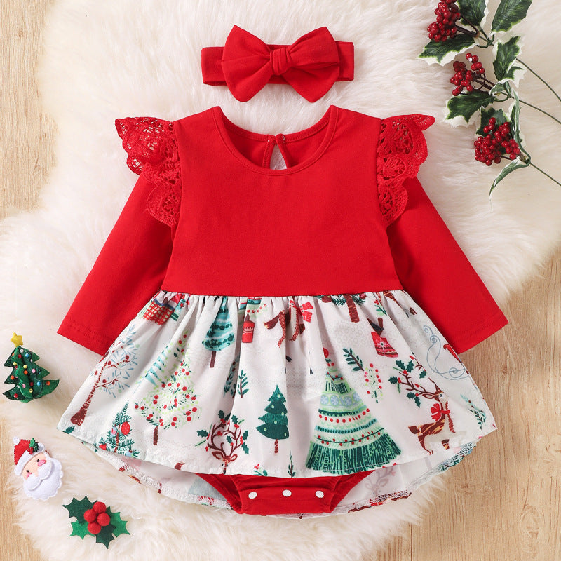 Adorable baby onesie with playful animal prints, perfect for autumn A&S Collection