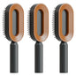 Self Cleaning Hair Brush For Women One-key Cleaning Hair Loss Airbag Massage Scalp Comb Anti-Static Hairbrush CJ