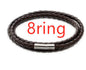 Personalized Mens Braided Genuine Leather Bracelet Stainless Steel Custom Beads Name Charm Bracelet For Men With Family Names A&S Collection