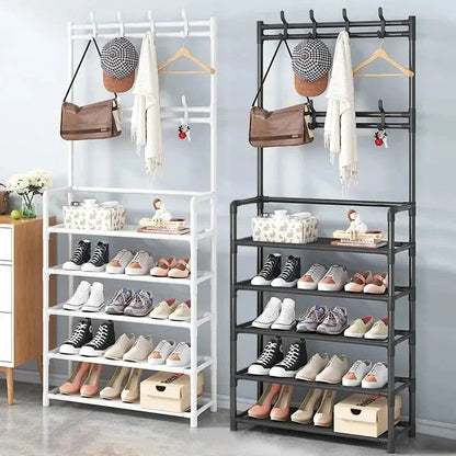 Clothes Hat Hangers Shoe Rack Multi-ayer Shoe Rack Simple Floor Shoes and Hat Racks Load-bearing Living Room Organizer Shelf A&S Collection