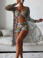 Trendy 3-Piece Bikini Set with Cardigan - Perfect for Summer Beach Style! CJ