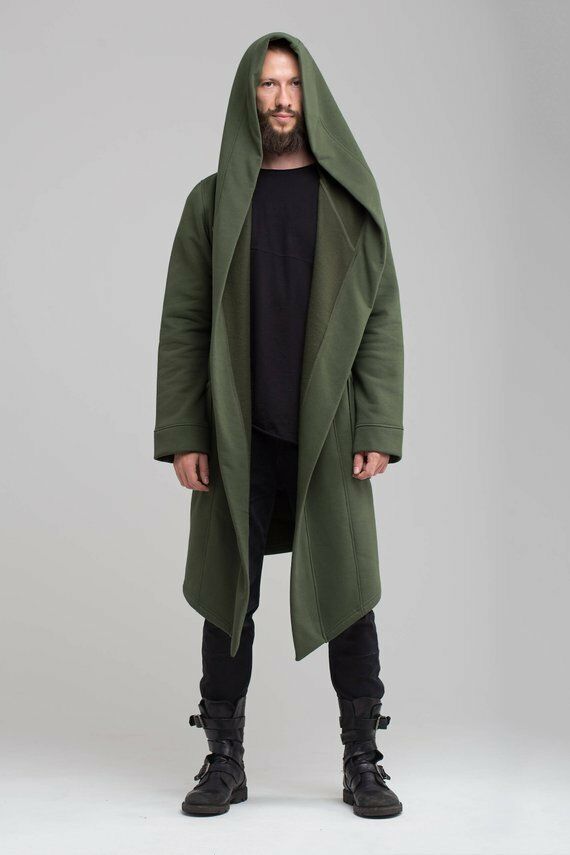 Amazon men's clothing, eBay AliExpress new men's coat coat hooded long cardigan coat Hypersku