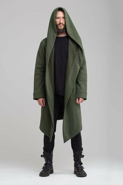 Amazon men's clothing, eBay AliExpress new men's coat coat hooded long cardigan coat Hypersku