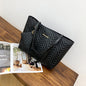 Women's Fashionable Wave Pattern Diamond Plaid Embroidered Shoulder Bag A&S Collection