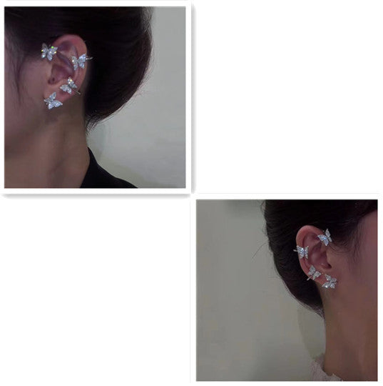 Fashion Earring Butterfly Ear Clip And Ear Hook Jewelry CJ