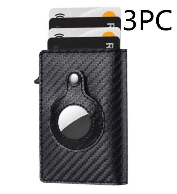 AirTag Wallet Anti Theft Bullet Card Bag Multi-functional Rfid Card Holder Men's Leather Slim Wallets For Airtag Air Tag A&S Collection