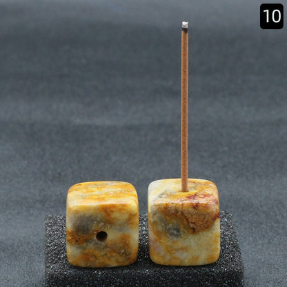 Exquisite crystal agate incense holders—add elegance to any space. CJ
