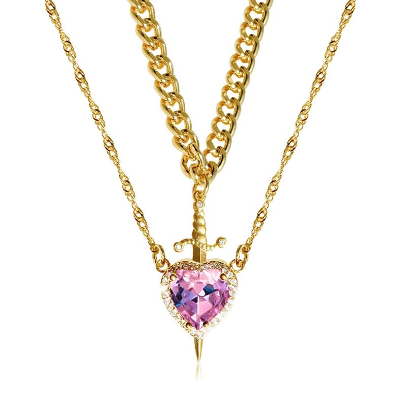 One arrow piercing couple pendant A&S Collection
