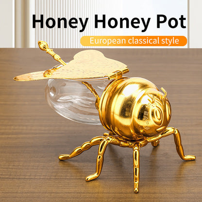 Bee Shaped Honey Jar with Spoon: Versatile Novelty Container for Condiments and Oil – Perfect for Kitchen, Festive Parties, and Everyday Use A&S Collection
