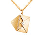 Artistic Envelope Charm Necklace: Stainless Steel, Commemorative, Stylish Design A&S Collection