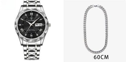 Men's Waterproof Double Calendar Luminous Quartz Watch A&S Collection
