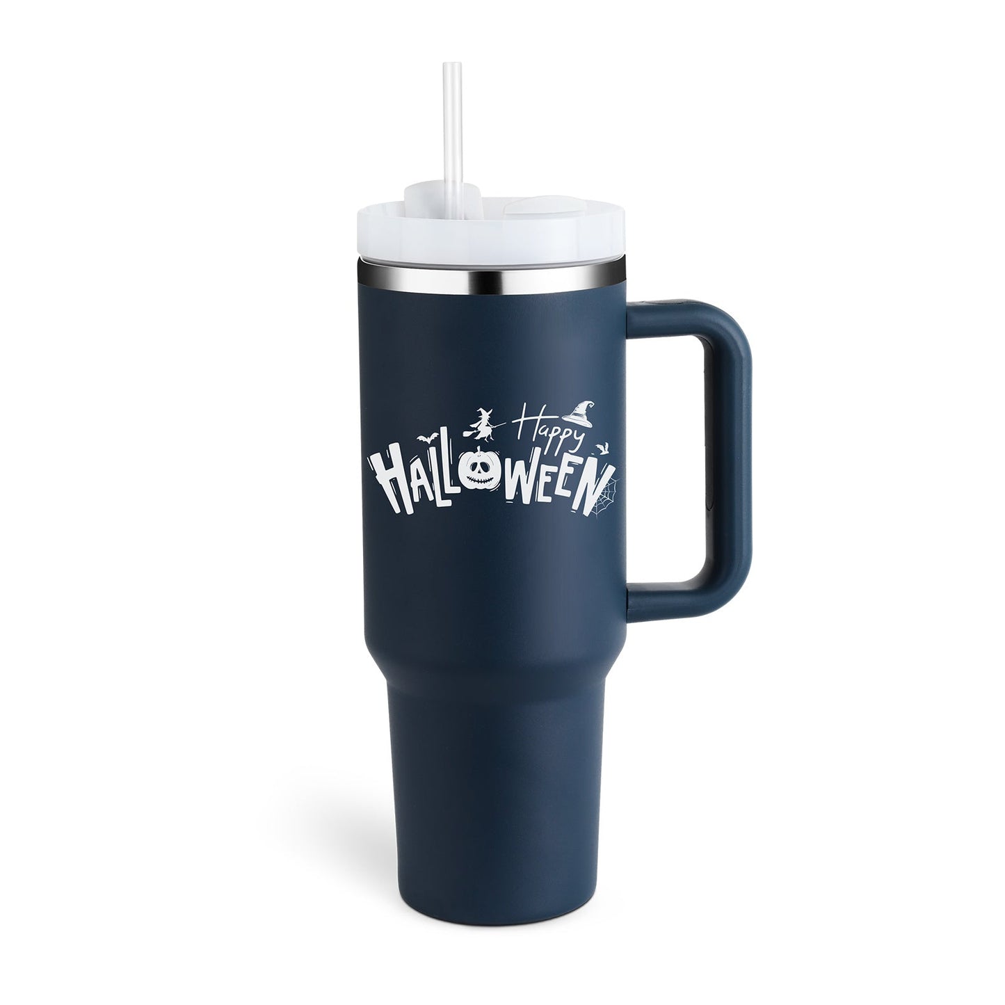 40 Oz Tumbler With Handle Straw Insulated, Stainless Steel Spill Proof Vacuum Coffee Cup Tumbler With Lid Tapered Mug Gifts For Valentine Lover Suitable For Car Gym Office Travel A&S Collection