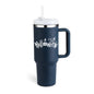 40 Oz Tumbler With Handle Straw Insulated, Stainless Steel Spill Proof Vacuum Coffee Cup Tumbler With Lid Tapered Mug Gifts For Valentine Lover Suitable For Car Gym Office Travel A&S Collection