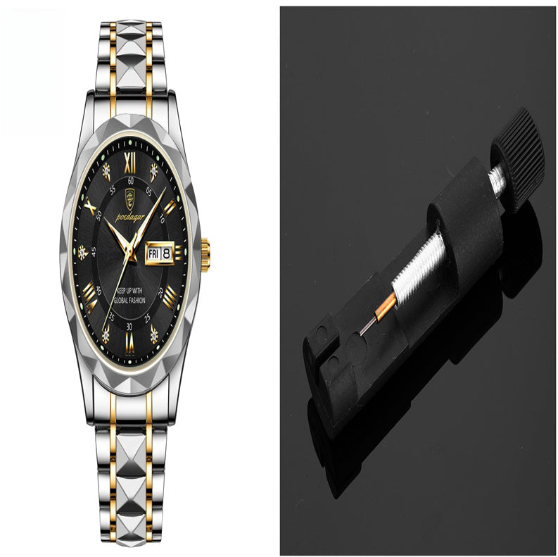 Men's Waterproof Double Calendar Luminous Quartz Watch A&S Collection