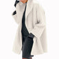 Stylish autumn-winter hooded fur coat: multi-color, round neck, and loose fit, double-sided for versatility A&S Collection