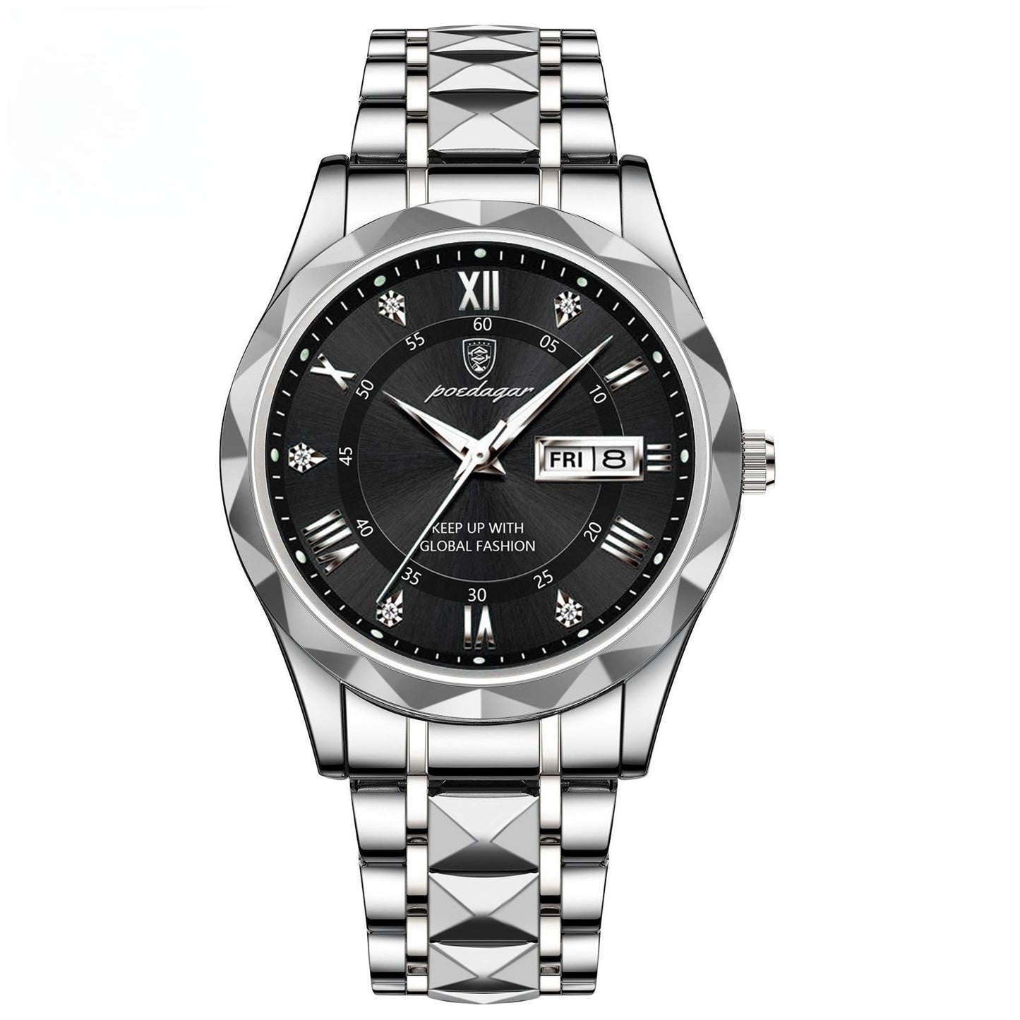 Men's Waterproof Double Calendar Luminous Quartz Watch A&S Collection