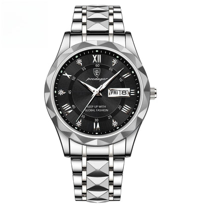 Men's Waterproof Double Calendar Luminous Quartz Watch A&S Collection