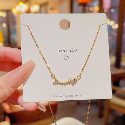 Fashion Titanium Steel Necklace - Light Luxury Design with Advanced Sense for Unique Style CJ