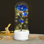 Creative 2 In 1 Rose Flowers LED Light And Bluetooth-compatible Speaker Valentine's Day Gift Rose Luminous Night Light Ornament In Glass Cover A&S Collection