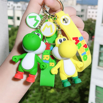 Game Super Mario Bros Keychain Anime Figure Car Decoration Backpack Pendant Accessories Kids Toy Christmas Birthday Gifts