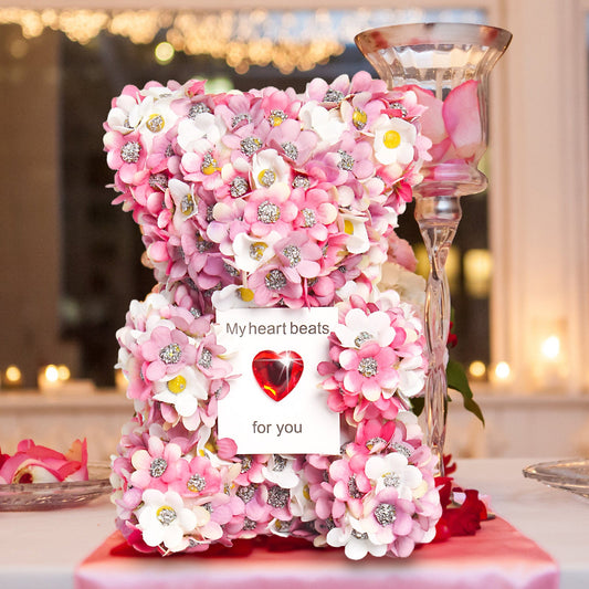 Valentine's Day Artificial Rose Bear Handmade Gift A&S Collection