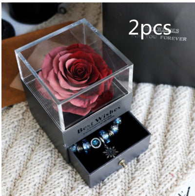 Eternal Flower Rose Jewelry Box for Birthday Presents Valentines Day Wedding Gift A&S Collection
