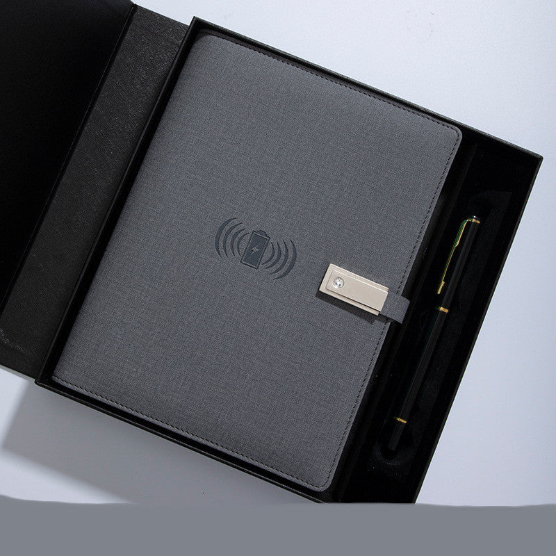 Multifunctional Power Bank Notepad With U Disk Business Suit