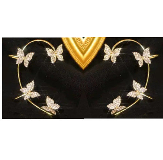 Fashion Earring Butterfly Ear Clip And Ear Hook Jewelry CJ