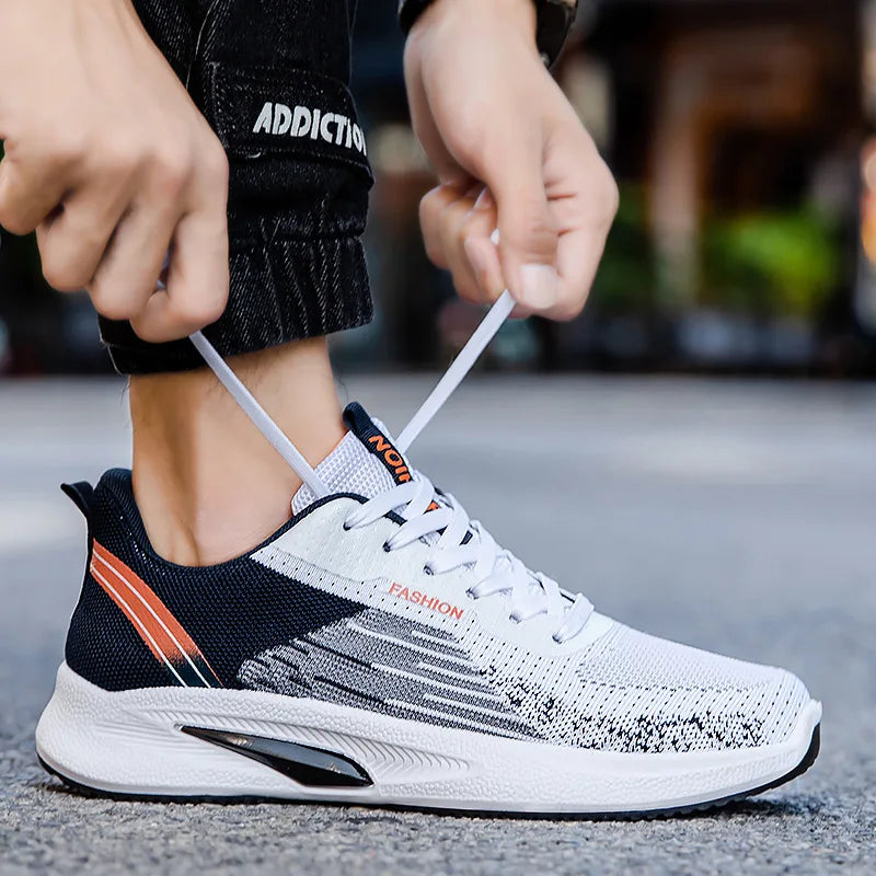 Men's sneakers Summer men's shoes breathable lace-up lightweight running shoes A&S Collection