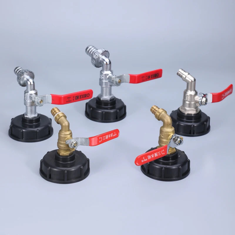 S60x6 Coarse Thread IBC Tank Tap Connecter X 1/2'' 3/4'' Water Coupling Adapter 1000L Garden Home Replacement Valve Fitting A&S Collection