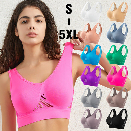Plus Size Women's Small Chest Push-up Workout Running Yoga A&S Collection