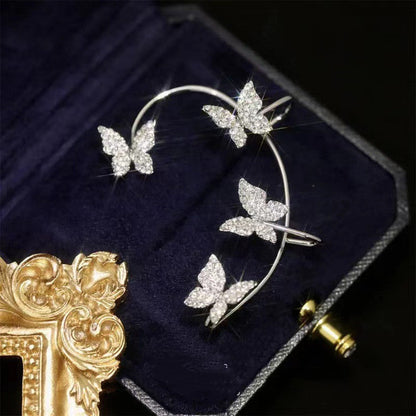Fashion Earring Butterfly Ear Clip And Ear Hook Jewelry CJ