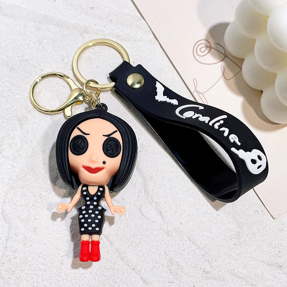 New Mother Ghost keychain necklace Caroline cartoon character keychain cartoon creative pendant A&S Collection