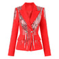 Luxurious early autumn coat with sequins and bead detailing, perfect for a chic, high-end look A&S Collection