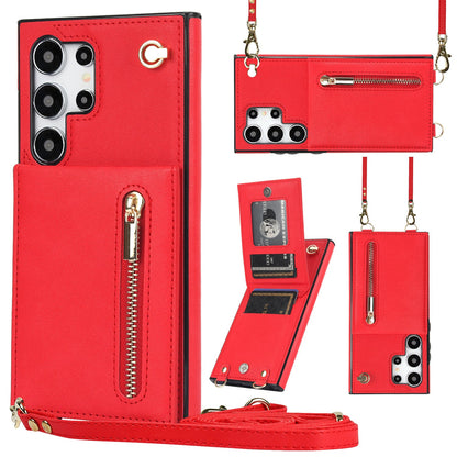 Card Crossbody Zipper Bracket Leather Phone Case A&S Collection