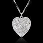 Carved Design Love Necklace Personalized Heart-shaped Photo Frame Pendant Necklace For Women Family Jewelry For Valentine's Day A&S Collection