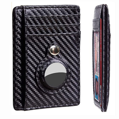 AirTag Wallet Anti Theft Bullet Card Bag Multi-functional Rfid Card Holder Men's Leather Slim Wallets For Airtag Air Tag A&S Collection