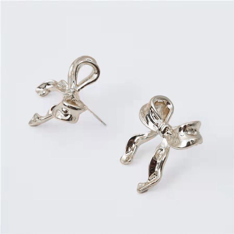 Bow Earrings Simple Style Fashionable And Versatile Earrings CJ