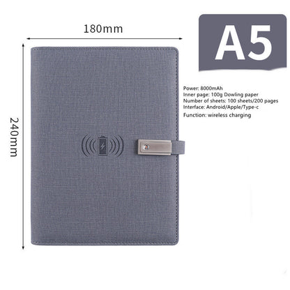 Multifunctional Power Bank Notepad With U Disk Business Suit