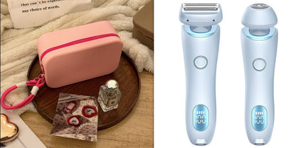 2 In 1 Hair Removal Epilator USB Rechargeable Trimmer Women Body Razor Face Leg Armpit Bikini Hand Pubic Shaver Hair Remover A&S Collection