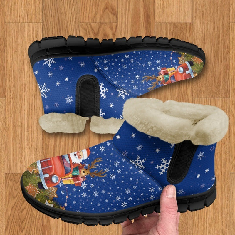 Festive ankle boots: winter-ready with stylish prints and cozy cotton. A&S Collection