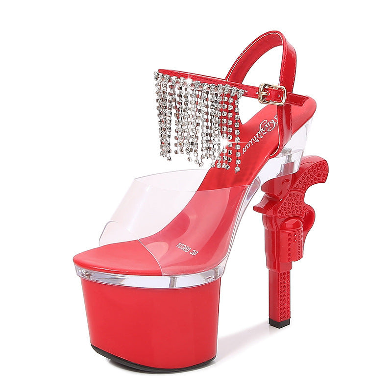 Elevate Your Look with Trendy Muffin Sandals and Transparent Super High Heels CJBHNSNS31969