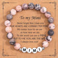 Natural Stone Pink-Red Zebra Tree of Life Bracelet - Perfect Gift for Big & Little Sisters, Girls, and Boys CJ