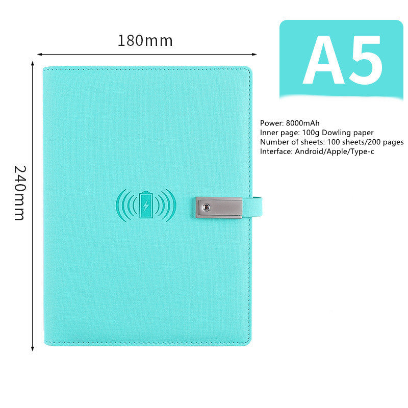 Multifunctional Power Bank Notepad With U Disk Business Suit