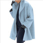 Stylish autumn-winter hooded fur coat: multi-color, round neck, and loose fit, double-sided for versatility A&S Collection